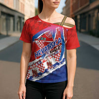 Basketball Fan Jersey Croatian Cross Shoulder Shirt Hrvatska-The Chequered Ones - Wonder Print Shop