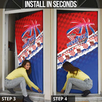 Basketball Fan Jersey Croatian Door Cover Hrvatska-The Chequered Ones - Wonder Print Shop