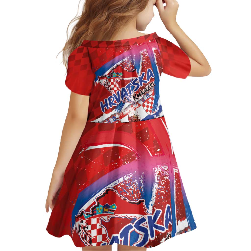 Basketball Fan Jersey Croatian Family Matching Mermaid Dress and Hawaiian Shirt Hrvatska-The Chequered Ones - Wonder Print Shop