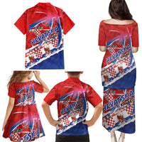 Basketball Fan Jersey Croatian Family Matching Puletasi and Hawaiian Shirt Hrvatska-The Chequered Ones - Wonder Print Shop