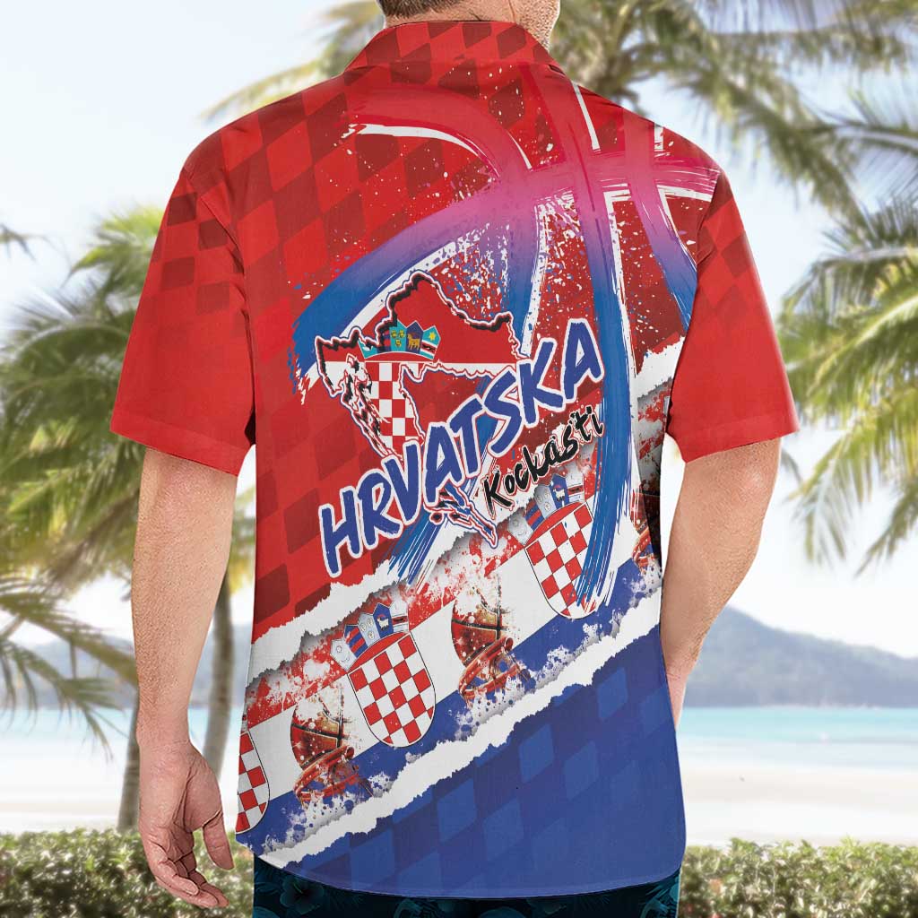 Basketball Fan Jersey Croatian Hawaiian Shirt Hrvatska-The Chequered Ones - Wonder Print Shop