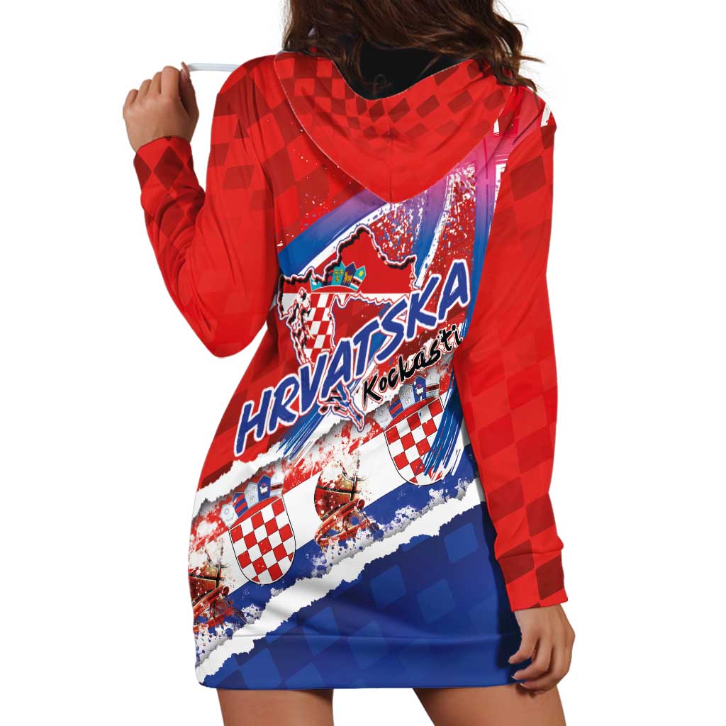 Basketball Fan Jersey Croatian Hoodie Dress Hrvatska-The Chequered Ones - Wonder Print Shop