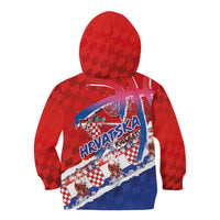 Basketball Fan Jersey Croatian Kid Hoodie Hrvatska-The Chequered Ones - Wonder Print Shop