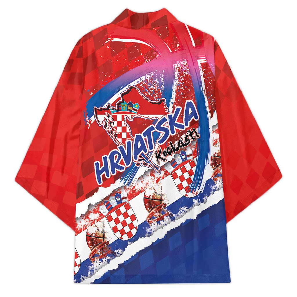 Basketball Fan Jersey Croatian Kimono Hrvatska-The Chequered Ones - Wonder Print Shop