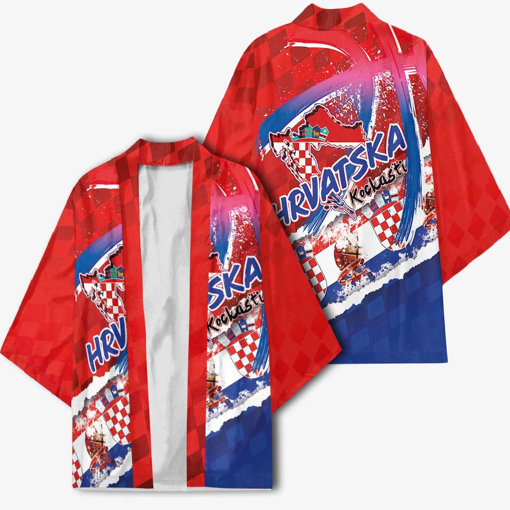 Basketball Fan Jersey Croatian Kimono Hrvatska-The Chequered Ones - Wonder Print Shop