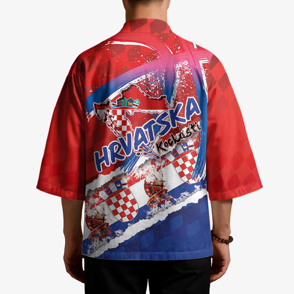 Basketball Fan Jersey Croatian Kimono Hrvatska-The Chequered Ones - Wonder Print Shop