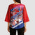 Basketball Fan Jersey Croatian Kimono Sleeve Blouse Hrvatska-The Chequered Ones - Wonder Print Shop