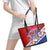 Basketball Fan Jersey Croatian Leather Tote Bag Hrvatska-The Chequered Ones - Wonder Print Shop