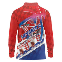 Basketball Fan Jersey Croatian Long Sleeve Polo Shirt Hrvatska-The Chequered Ones - Wonder Print Shop