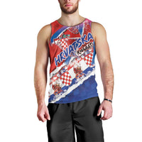 Basketball Fan Jersey Croatian Men Tank Top Hrvatska-The Chequered Ones - Wonder Print Shop