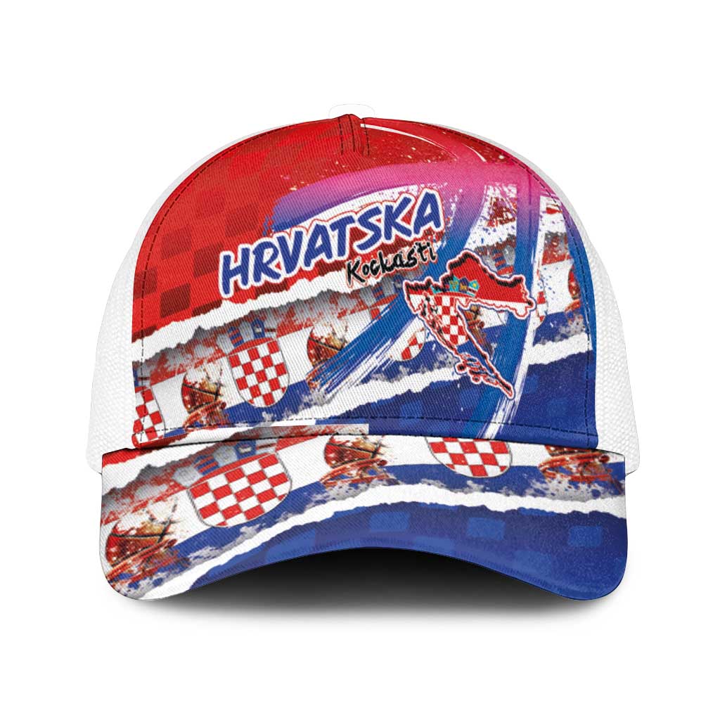 Basketball Fan Jersey Croatian Mesh Trucker Cap Hrvatska-The Chequered Ones - Wonder Print Shop
