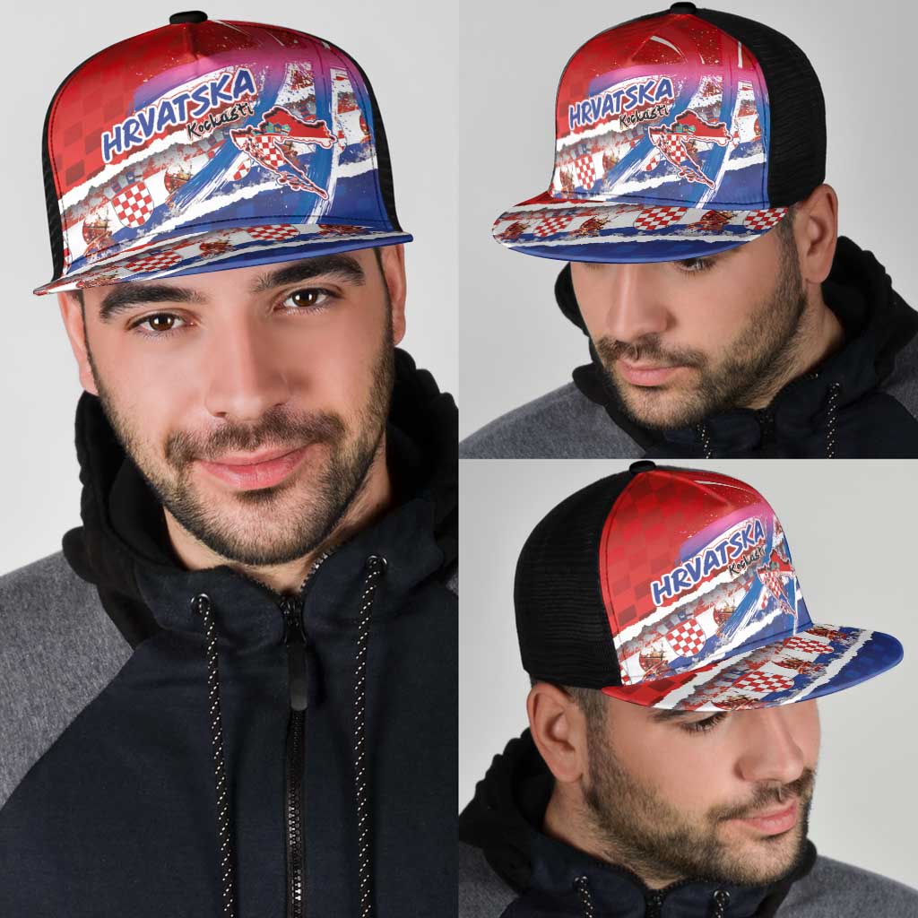 Basketball Fan Jersey Croatian Mesh Trucker Cap Hrvatska-The Chequered Ones - Wonder Print Shop