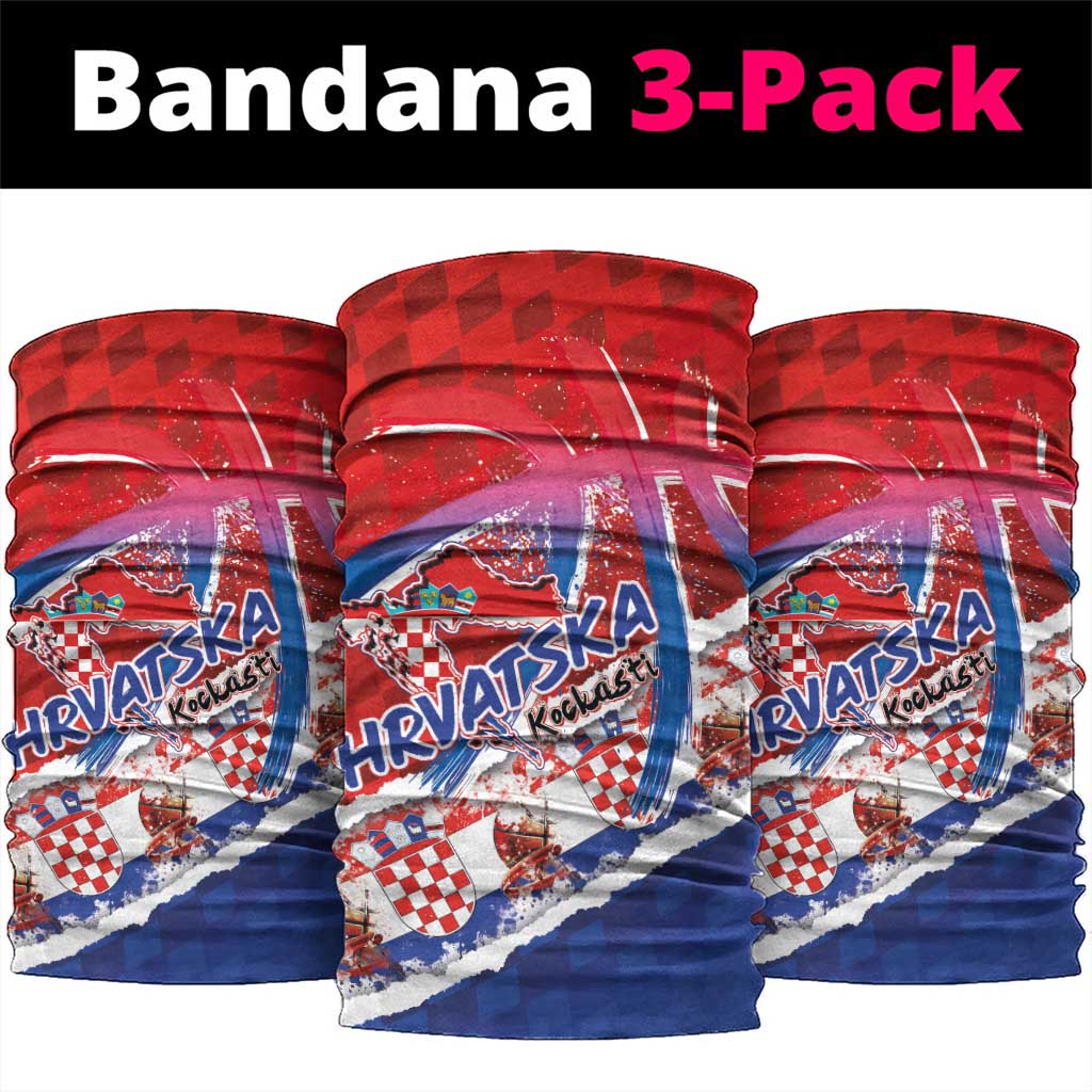 Basketball Fan Jersey Croatian Neck Gaiter Hrvatska-The Chequered Ones LT03