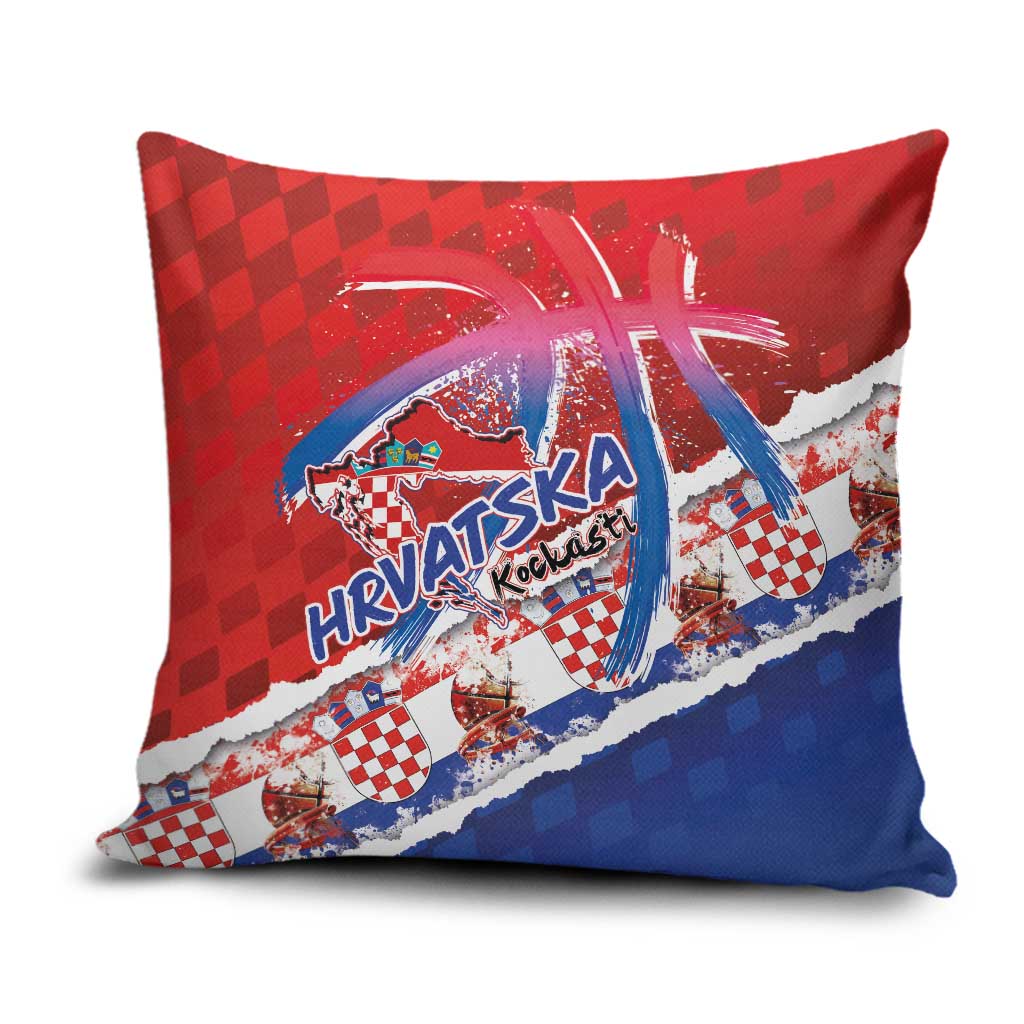 Basketball Fan Jersey Croatian Pillow Cover Hrvatska-The Chequered Ones - Wonder Print Shop