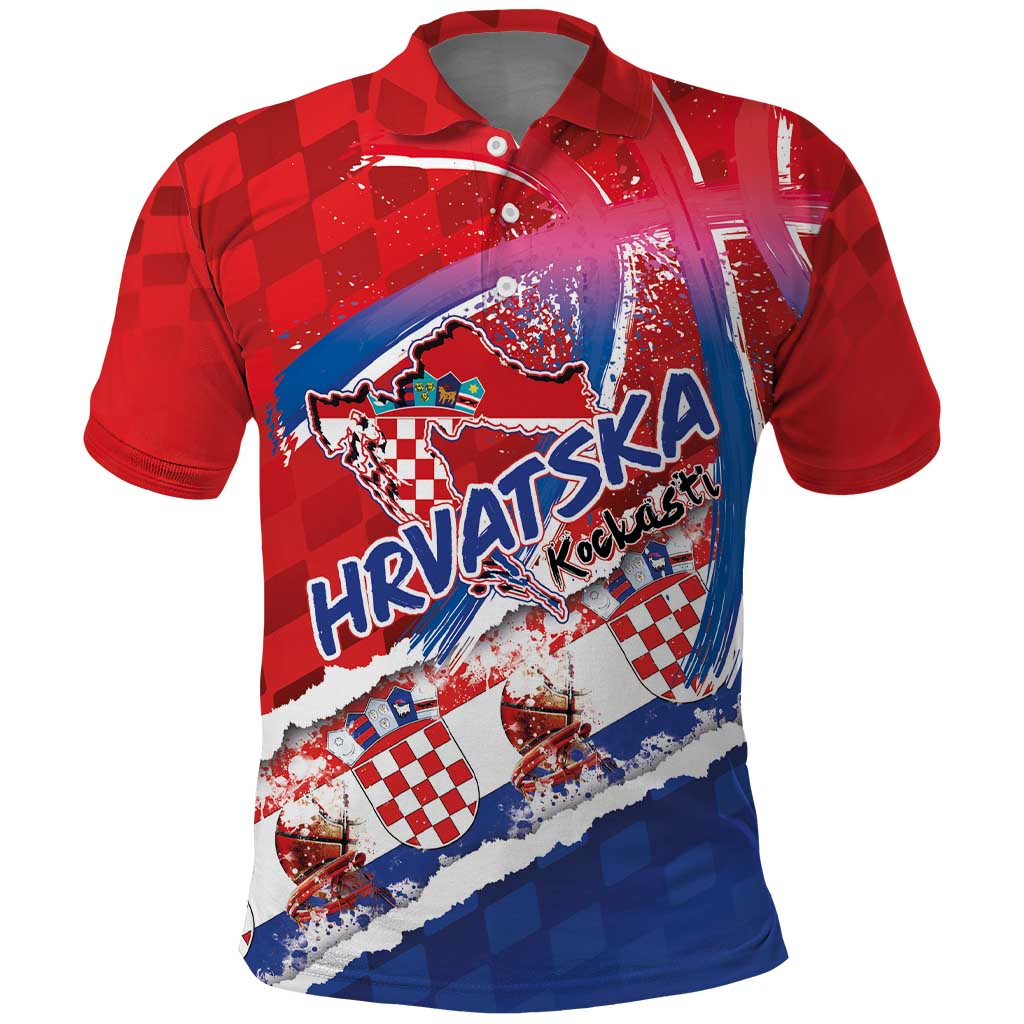 Basketball Fan Jersey Croatian Polo Shirt Hrvatska-The Chequered Ones - Wonder Print Shop