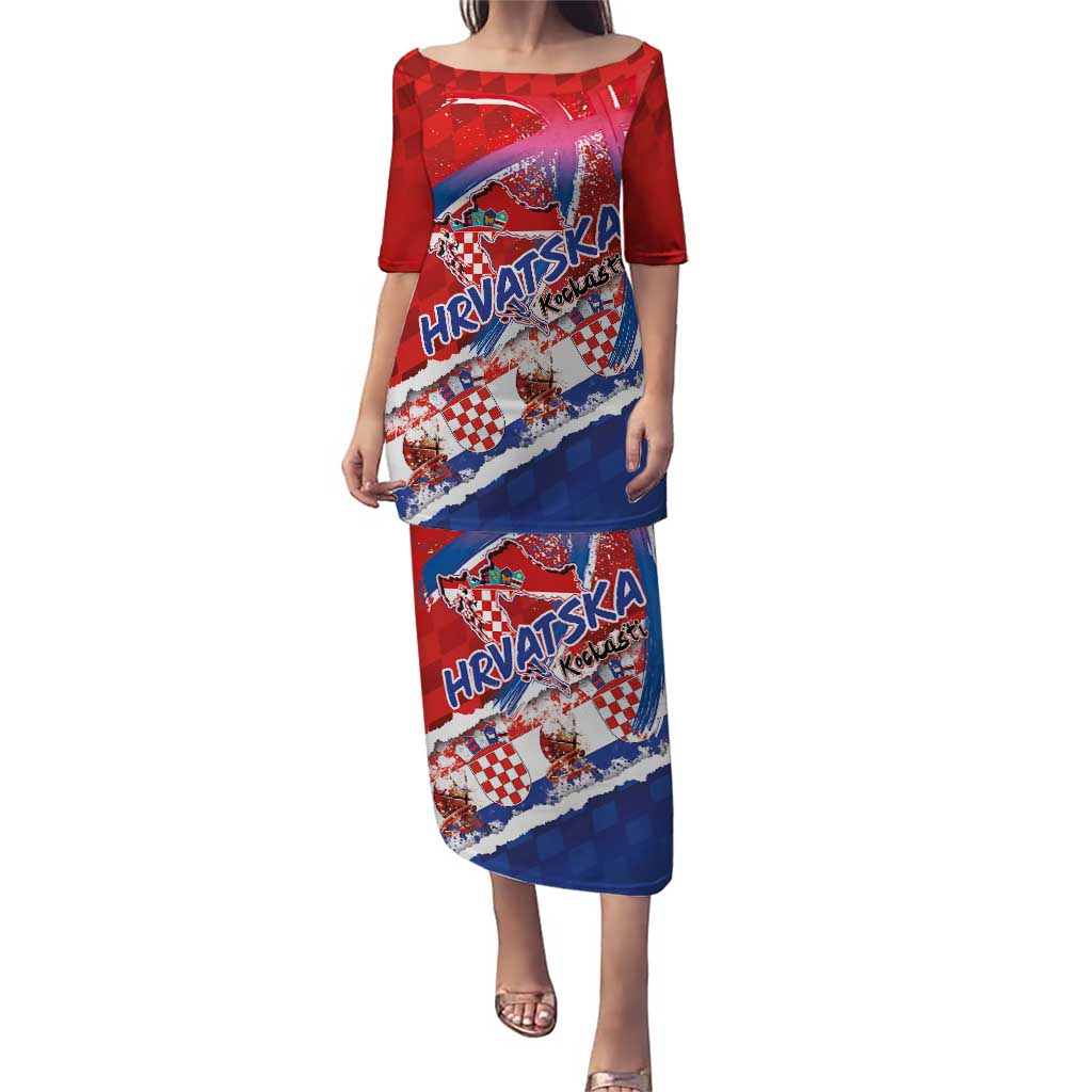 Basketball Fan Jersey Croatian Puletasi Hrvatska-The Chequered Ones - Wonder Print Shop