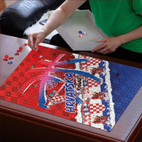 Basketball Fan Jersey Croatian Puzzle Hrvatska-The Chequered Ones - Wonder Print Shop