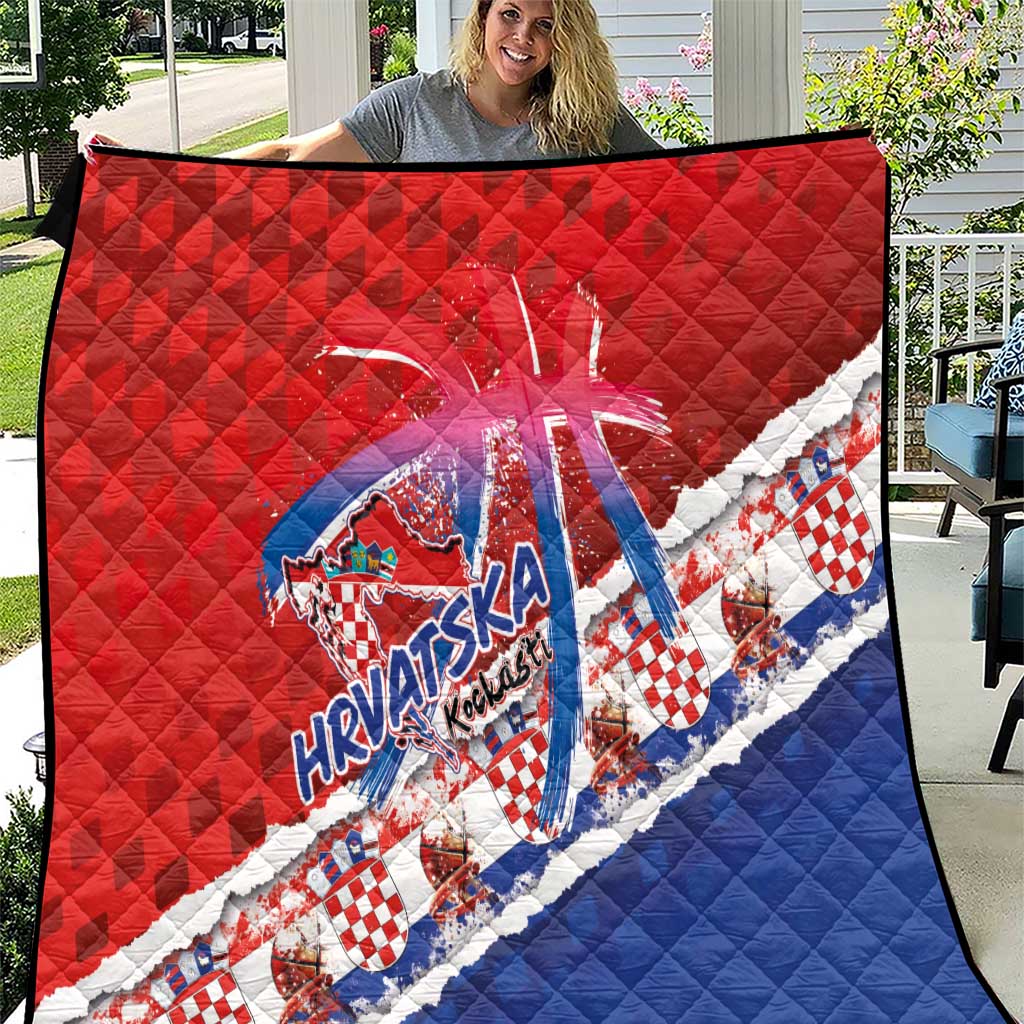 Basketball Fan Jersey Croatian Quilt Hrvatska-The Chequered Ones - Wonder Print Shop