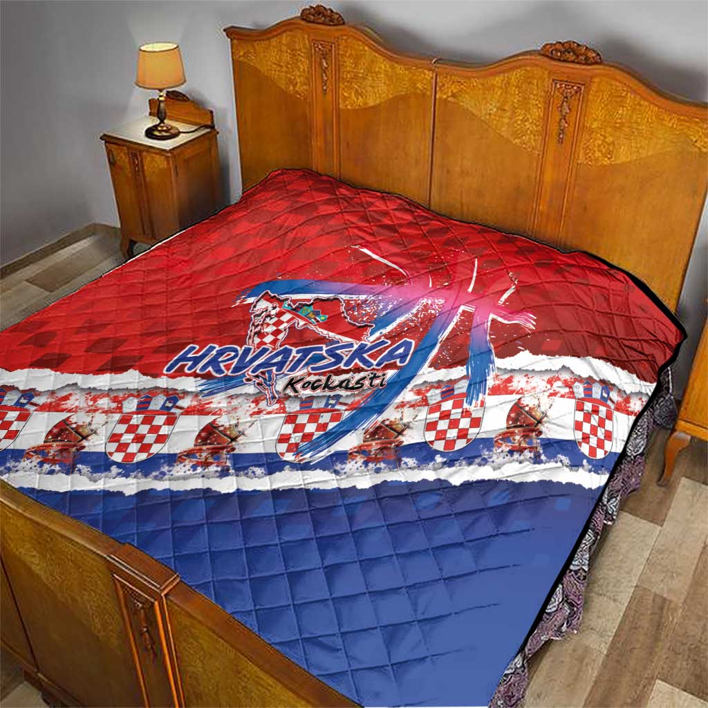 Basketball Fan Jersey Croatian Quilt Hrvatska-The Chequered Ones - Wonder Print Shop
