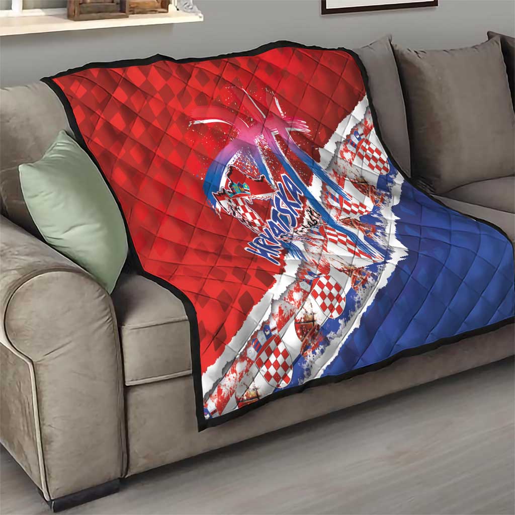 Basketball Fan Jersey Croatian Quilt Hrvatska-The Chequered Ones - Wonder Print Shop