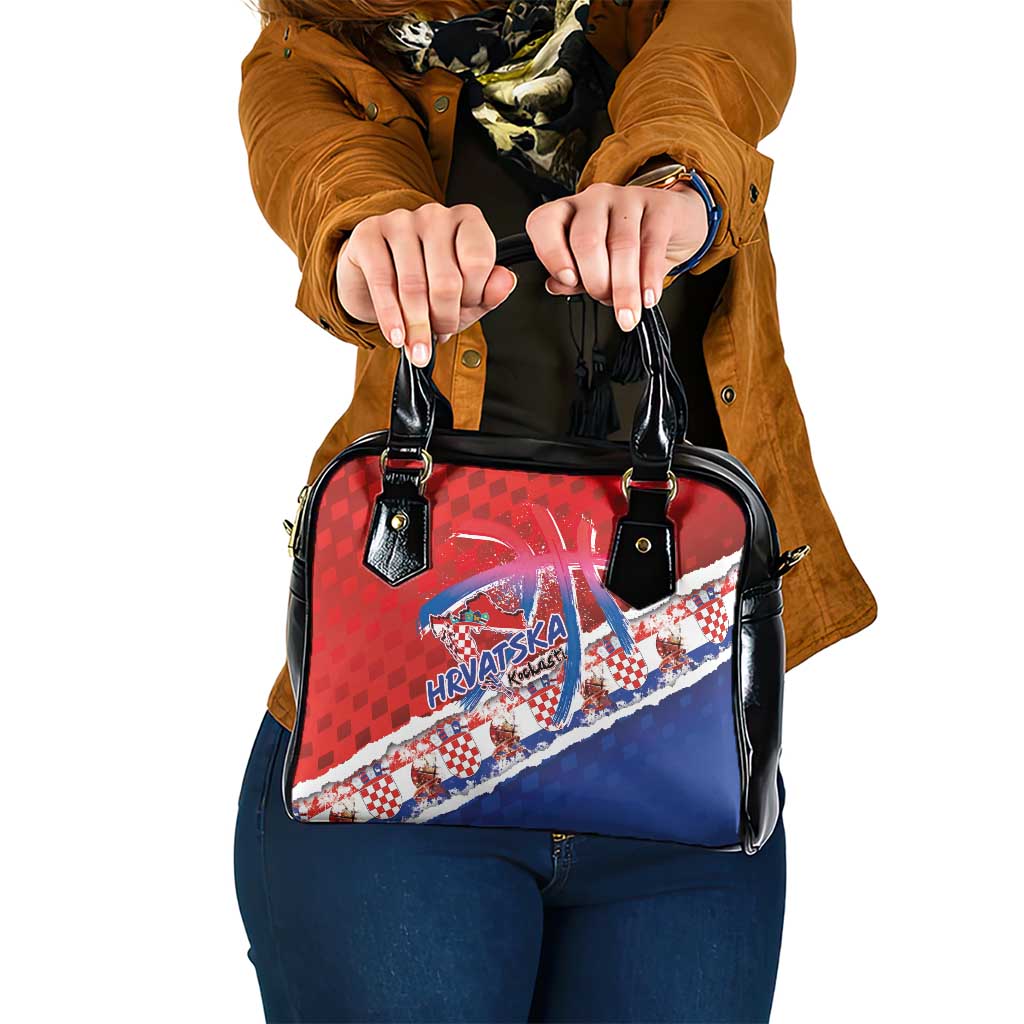 Basketball Fan Jersey Croatian Shoulder Handbag Hrvatska-The Chequered Ones - Wonder Print Shop