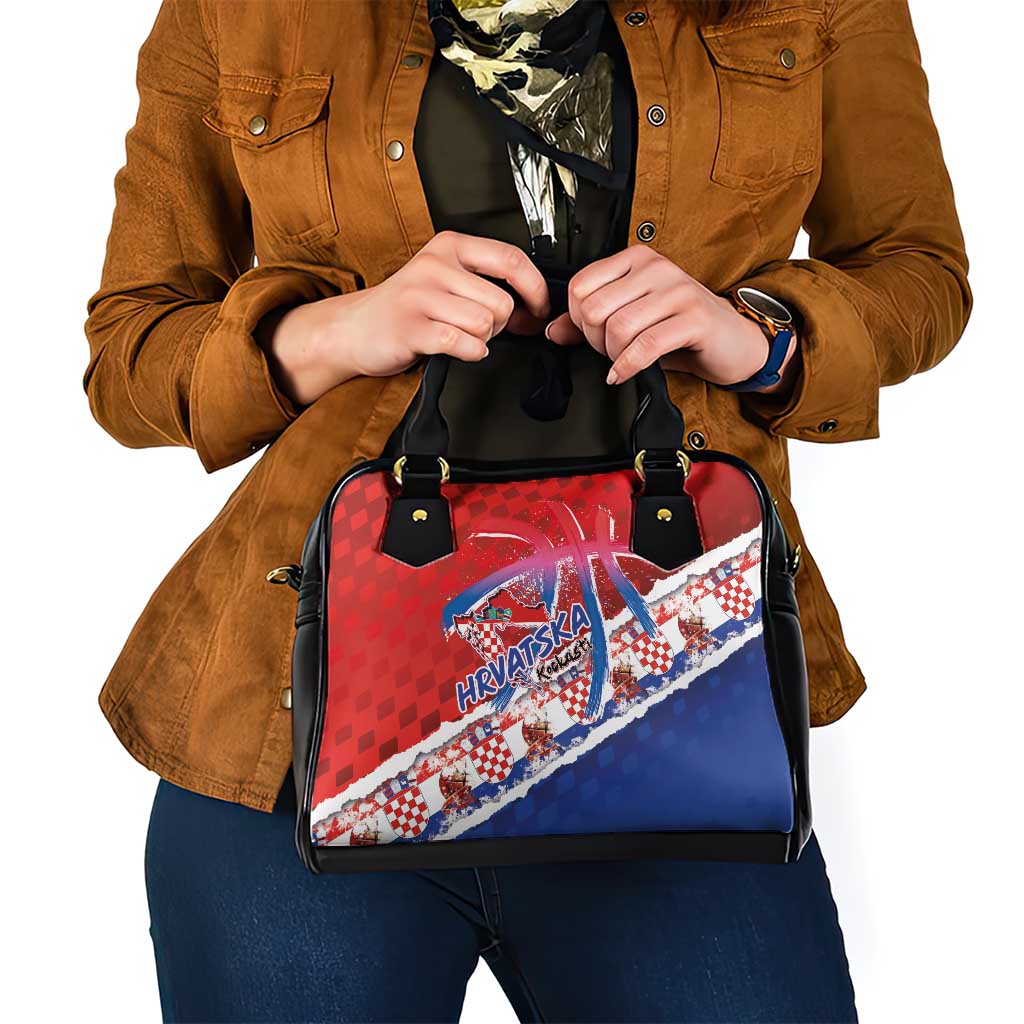Basketball Fan Jersey Croatian Shoulder Handbag Hrvatska-The Chequered Ones - Wonder Print Shop
