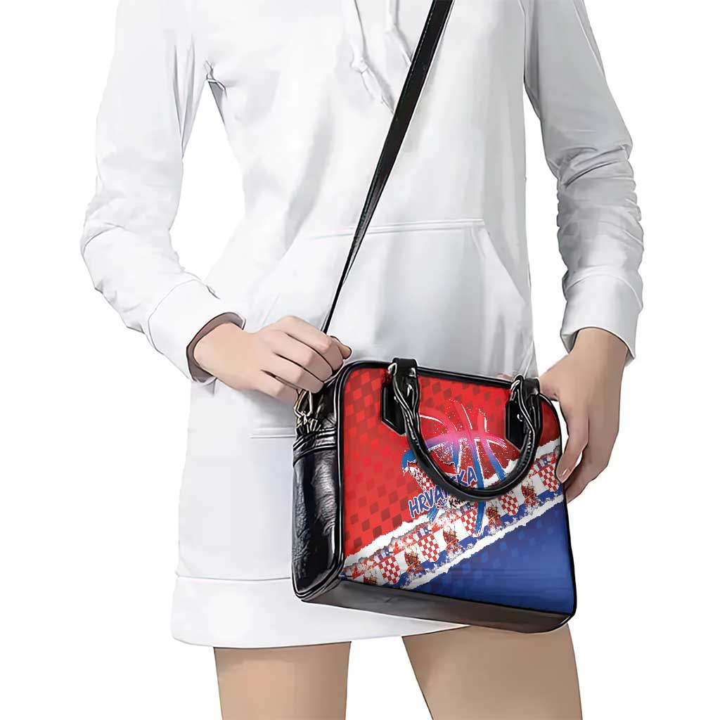 Basketball Fan Jersey Croatian Shoulder Handbag Hrvatska-The Chequered Ones - Wonder Print Shop