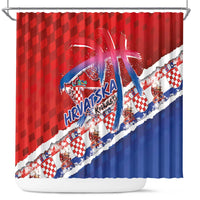 Basketball Fan Jersey Croatian Shower Curtain Hrvatska-The Chequered Ones - Wonder Print Shop