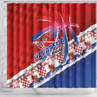 Basketball Fan Jersey Croatian Shower Curtain Hrvatska-The Chequered Ones - Wonder Print Shop