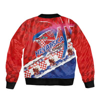 Basketball Fan Jersey Croatian Sleeve Zip Bomber Jacket Hrvatska-The Chequered Ones - Wonder Print Shop