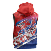 Basketball Fan Jersey Croatian Sleeveless Hoodie Hrvatska-The Chequered Ones - Wonder Print Shop