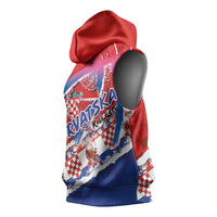 Basketball Fan Jersey Croatian Sleeveless Hoodie Hrvatska-The Chequered Ones - Wonder Print Shop