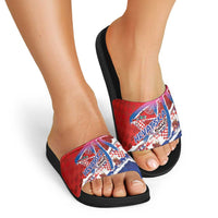 Basketball Fan Jersey Croatian Slide Sandals Hrvatska-The Chequered Ones - Wonder Print Shop