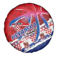 Basketball Fan Jersey Croatian Spare Tire Cover Hrvatska-The Chequered Ones - Wonder Print Shop
