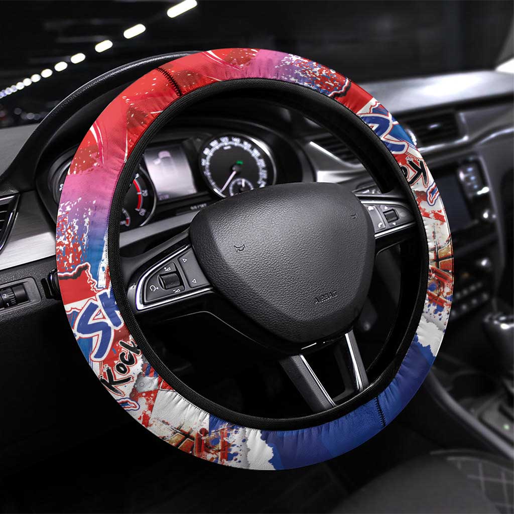 Basketball Fan Jersey Croatian Steering Wheel Cover Hrvatska-The Chequered Ones - Wonder Print Shop