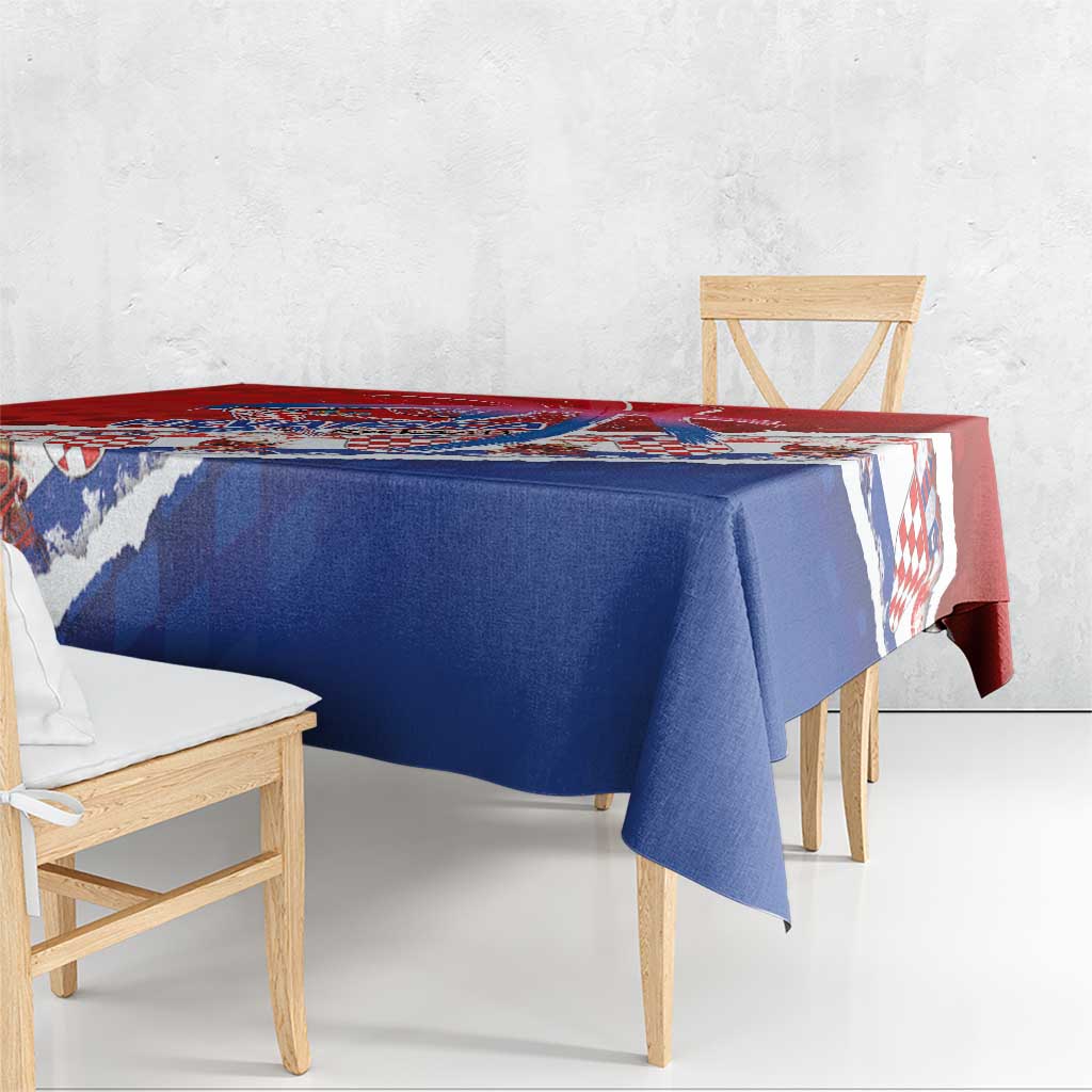 Basketball Fan Jersey Croatian Tablecloth Hrvatska-The Chequered Ones - Wonder Print Shop