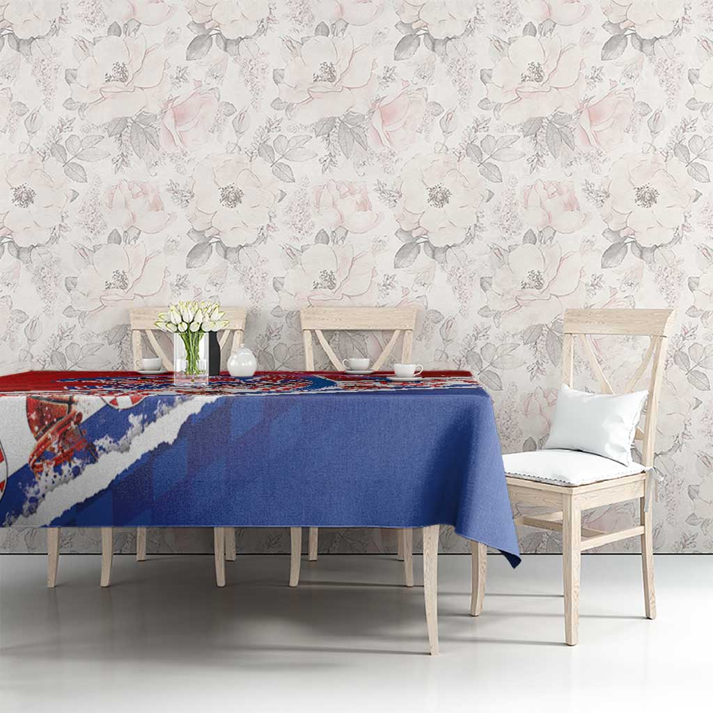 Basketball Fan Jersey Croatian Tablecloth Hrvatska-The Chequered Ones - Wonder Print Shop