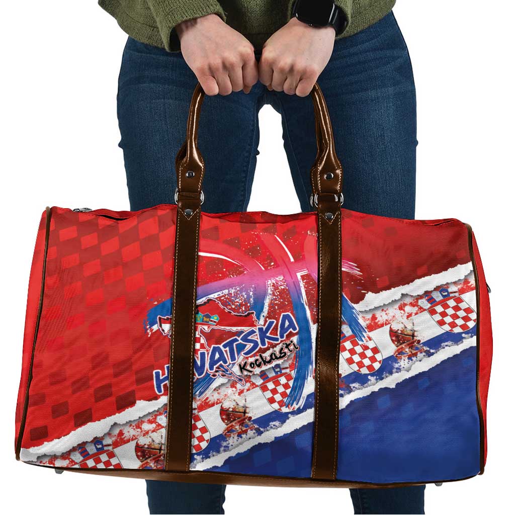 Basketball Fan Jersey Croatian Travel Bag Hrvatska-The Chequered Ones - Wonder Print Shop