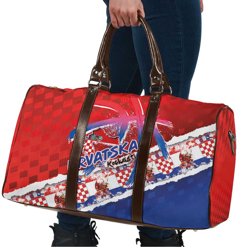 Basketball Fan Jersey Croatian Travel Bag Hrvatska-The Chequered Ones - Wonder Print Shop