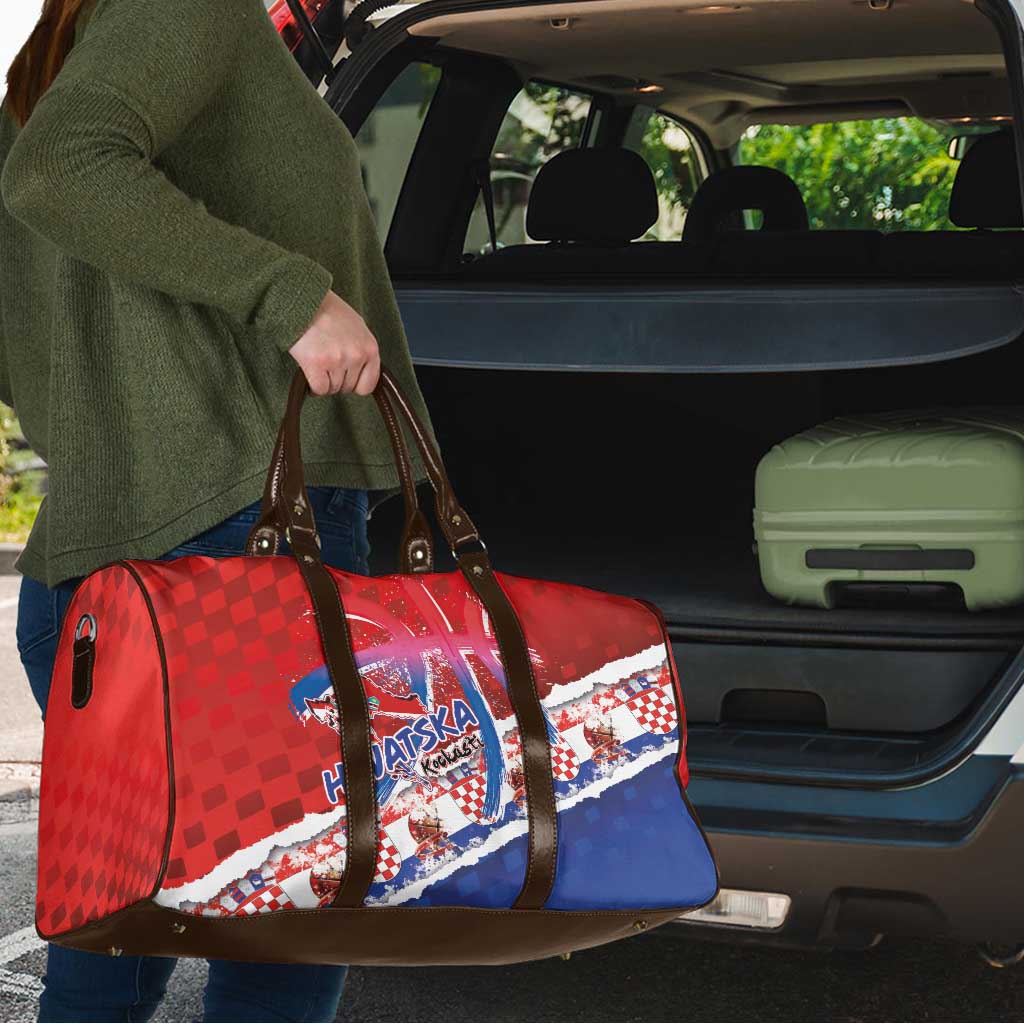 Basketball Fan Jersey Croatian Travel Bag Hrvatska-The Chequered Ones - Wonder Print Shop