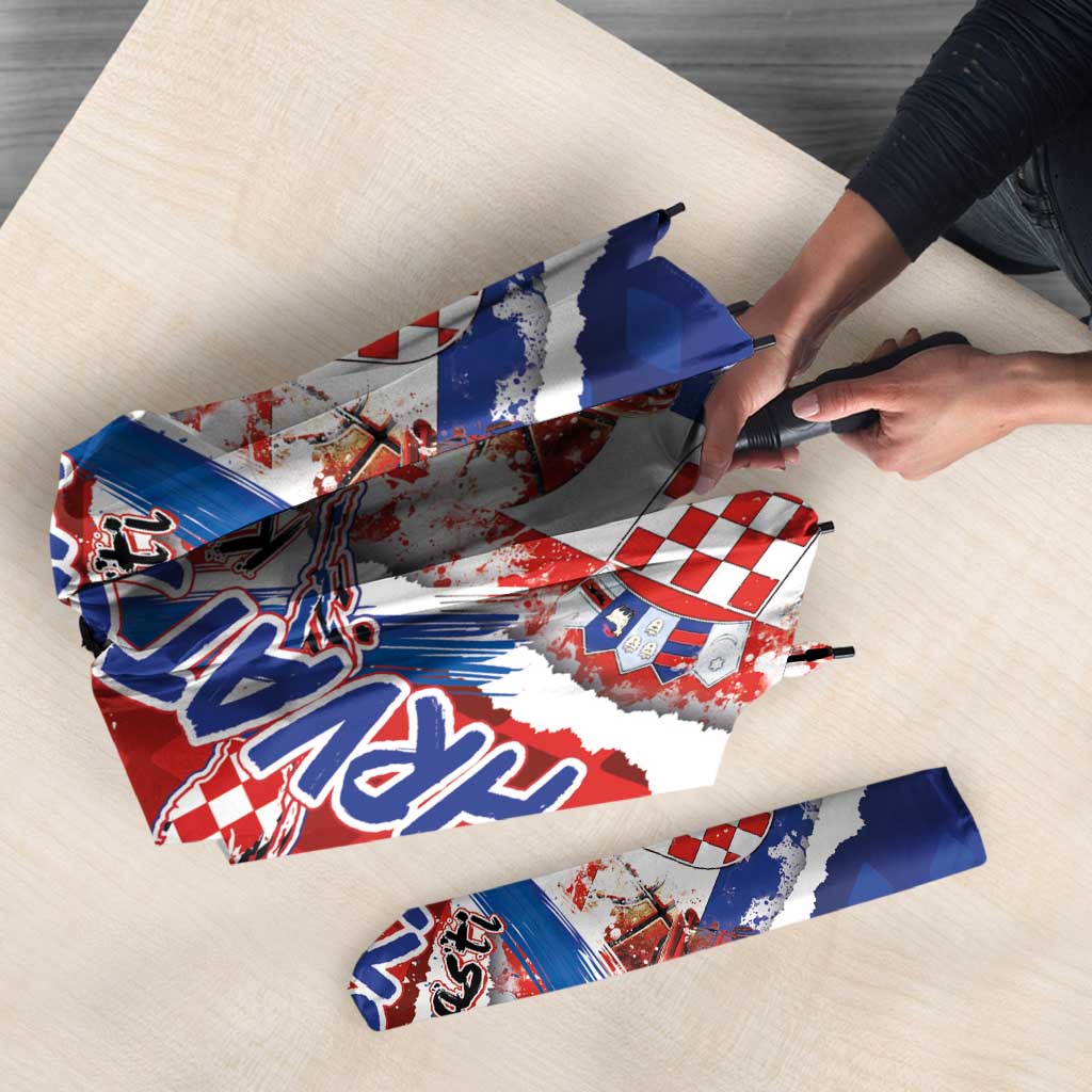 Basketball Fan Jersey Croatian Umbrella Hrvatska-The Chequered Ones - Wonder Print Shop