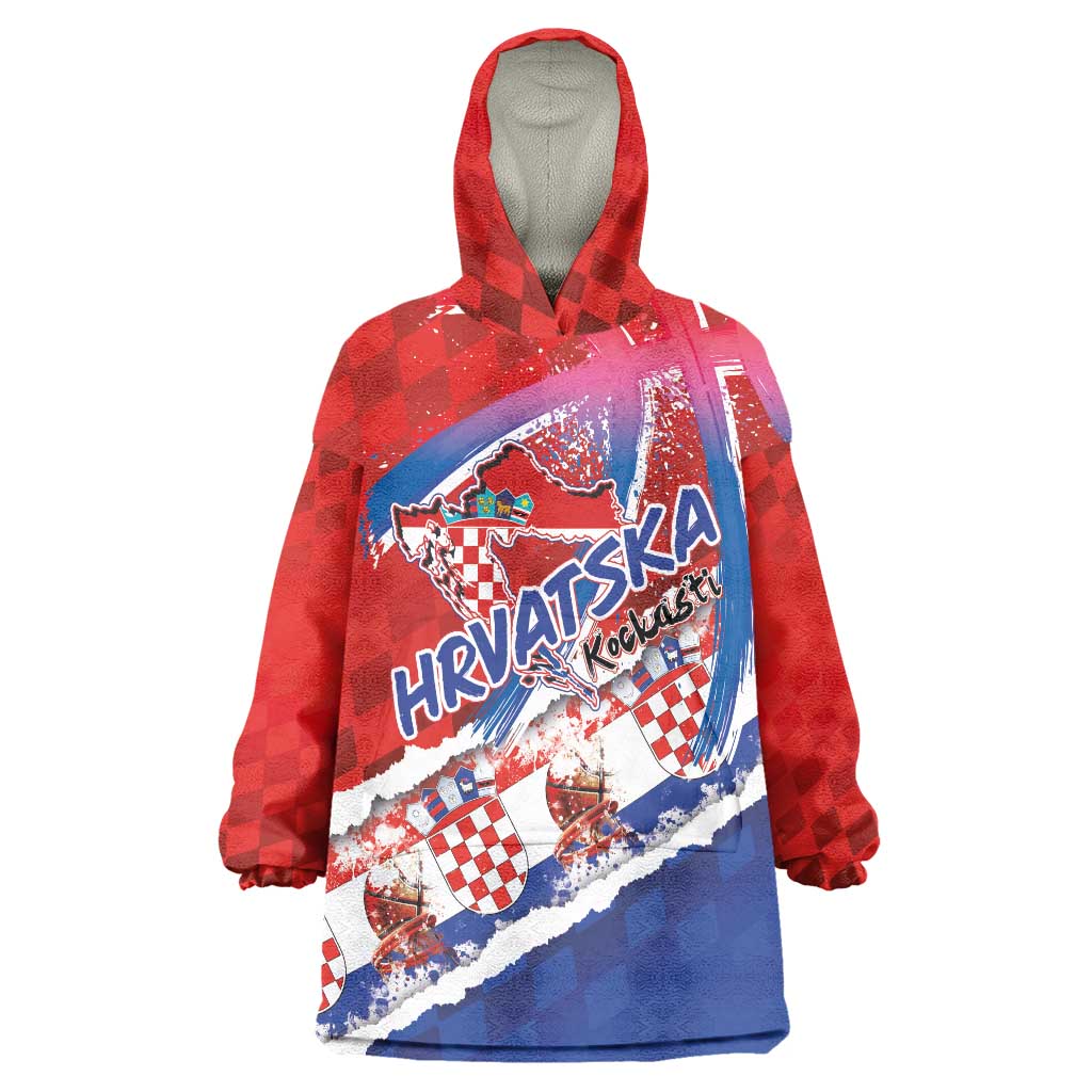 Basketball Fan Jersey Croatian Wearable Blanket Hoodie Hrvatska-The Chequered Ones - Wonder Print Shop