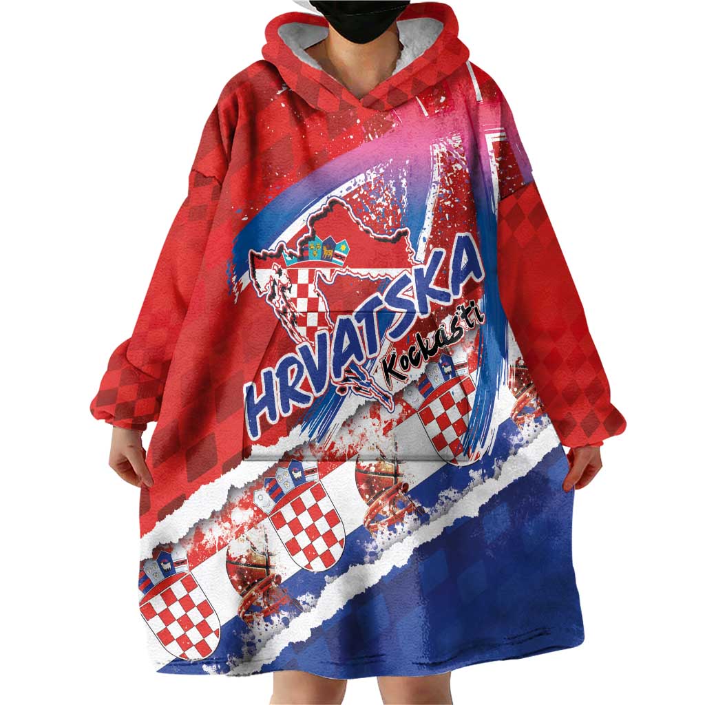 Basketball Fan Jersey Croatian Wearable Blanket Hoodie Hrvatska-The Chequered Ones - Wonder Print Shop