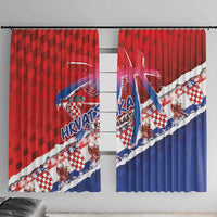 Basketball Fan Jersey Croatian Window Curtain Hrvatska-The Chequered Ones - Wonder Print Shop