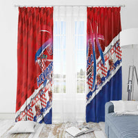 Basketball Fan Jersey Croatian Window Curtain Hrvatska-The Chequered Ones - Wonder Print Shop