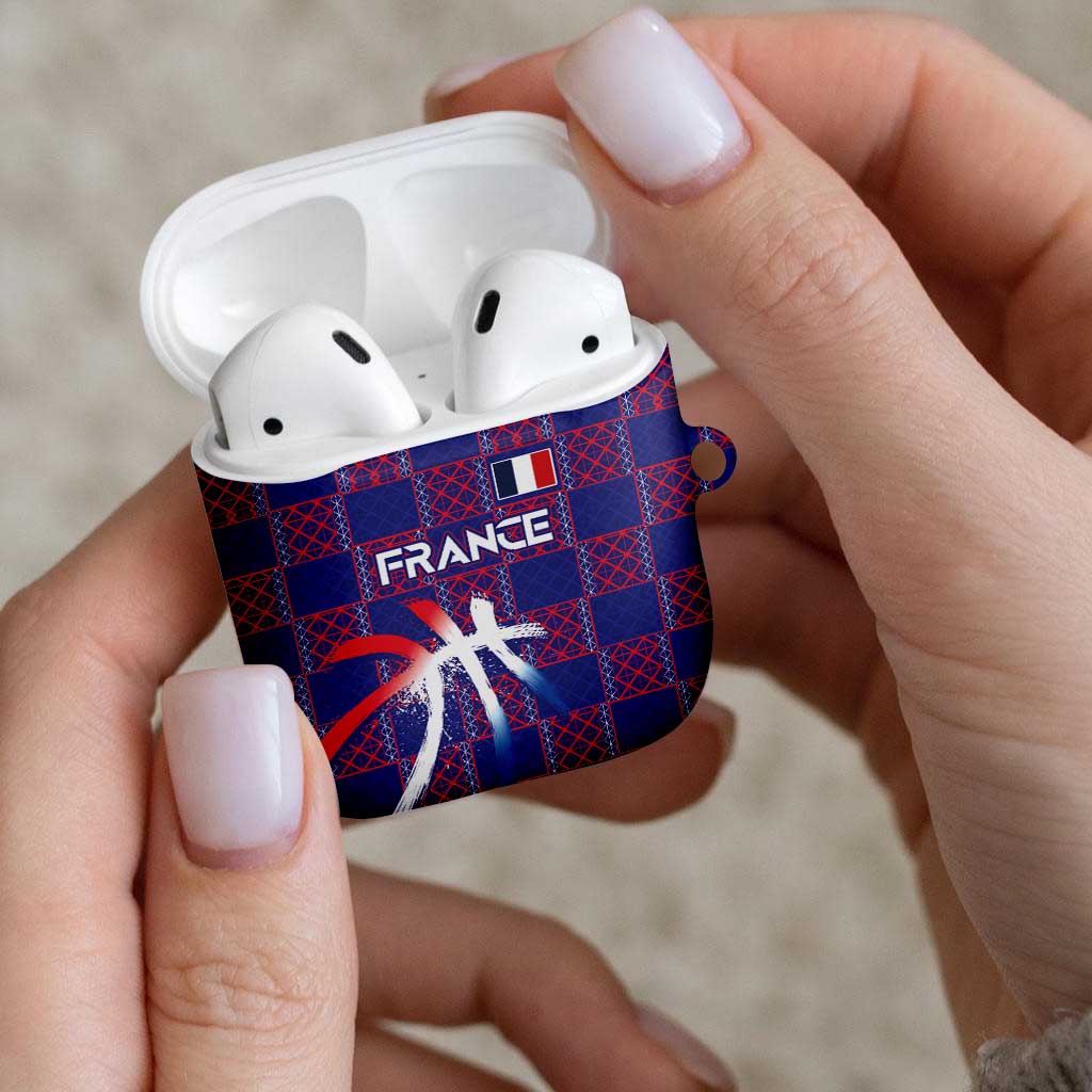 Basketball Fan Jersey French AirPods Case Paris Architectural Heritage Checkered Style - Wonder Print Shop