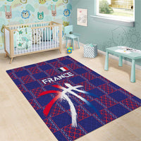 Basketball Fan Jersey French Area Rug Paris Architectural Heritage Checkered Style - Wonder Print Shop