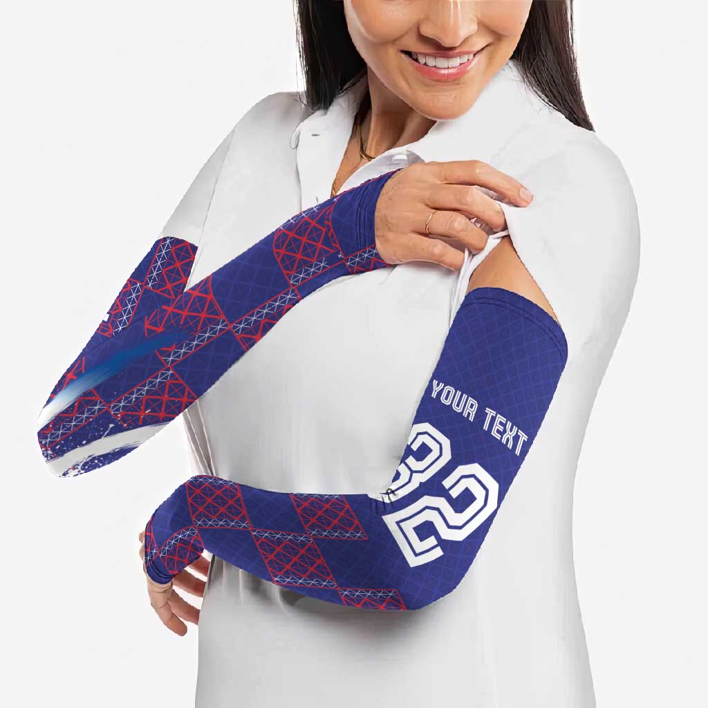 Basketball Fan Jersey French Arm Sleeves Paris Architectural Heritage Checkered Style - Wonder Print Shop