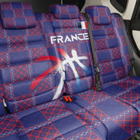 Basketball Fan Jersey French Back Car Seat Cover Paris Architectural Heritage Checkered Style - Wonder Print Shop