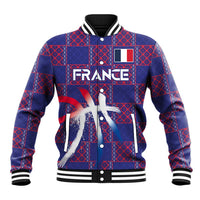 Custom Basketball Fan Jersey French Baseball Jacket Paris Architectural Heritage Checkered Style - Wonder Print Shop